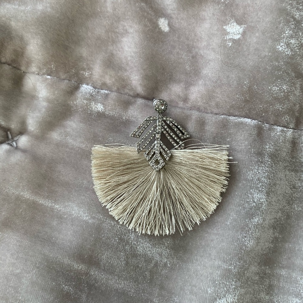 Pair of Fringe Rhine Stone Earrings